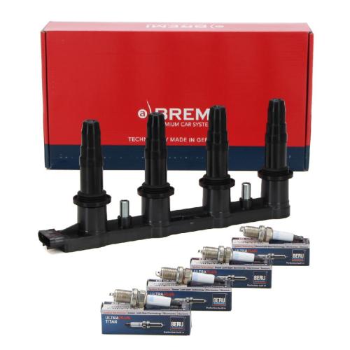 BREMI Zündspule + 4x BERU Zündkerze OPEL Astra J Mokka / X )J13) 1.6 115/116 PS Bild BREMI Zündspule + 4x BERU Zündkerze OPEL Astra J Mokka / X )J13) 1.6 115/116 PS