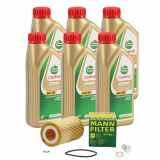 6 Liter CASTROL Edge Motoröl ÖL 5W30 M BMW Longlife-04 + MANN Ölfilter HU718/1z
