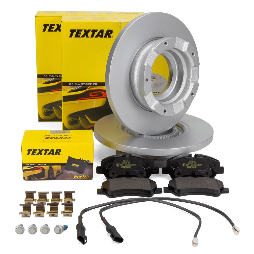 TEXTAR Bremsscheiben + Bremsbeläge FORD Tourneo / Transit Custom hinten