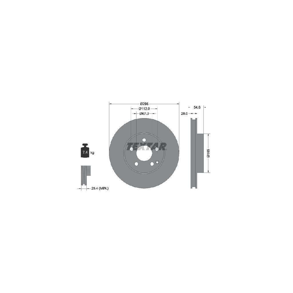 TEXTAR Bremsscheibe 92115105 + Bremsbelagsatz, Scheibenbremse 2374303 Bild TEXTAR Bremsscheibe 92115105 + Bremsbelagsatz, Scheibenbremse 2374303