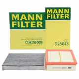 MANN-FILTER Filter, Innenraumluft CUK 26 009 + Luftfilter C 28 043