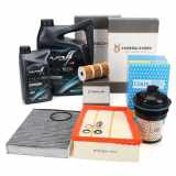 HIRSCHER Filterset 4-tlg + 6L WOLF OFFICIALTECH 5W30 C4 RENAULT Megane 4 1.6-1.8 dCi