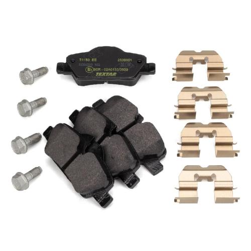 TEXTAR 2598001 Bremsbeläge + Wako MINI F55 F56 F57 One / Cooper / Works hinten Bild TEXTAR 2598001 Bremsbeläge + Wako MINI F55 F56 F57 One / Cooper / Works hinten
