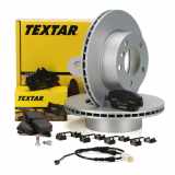TEXTAR Bremsscheiben + Beläge + Wako BMW 1er E81 E87 116i 116d ab 03.2010 vorne