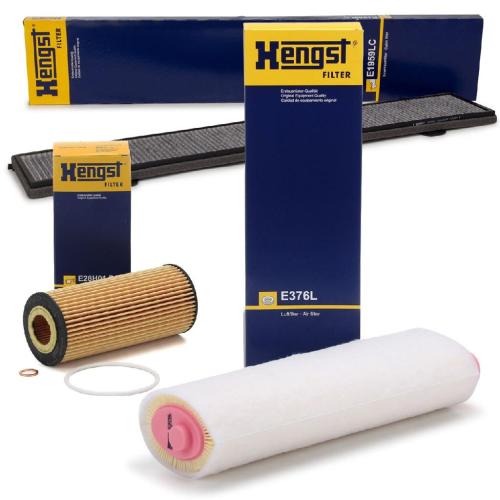 HENGST FILTER Ölfilter E28H01 D26 + Luftfilter E376L + Filter, Innenraumluft E1959LC Bild HENGST FILTER Ölfilter E28H01 D26 + Luftfilter E376L + Filter, Innenraumluft E1959LC