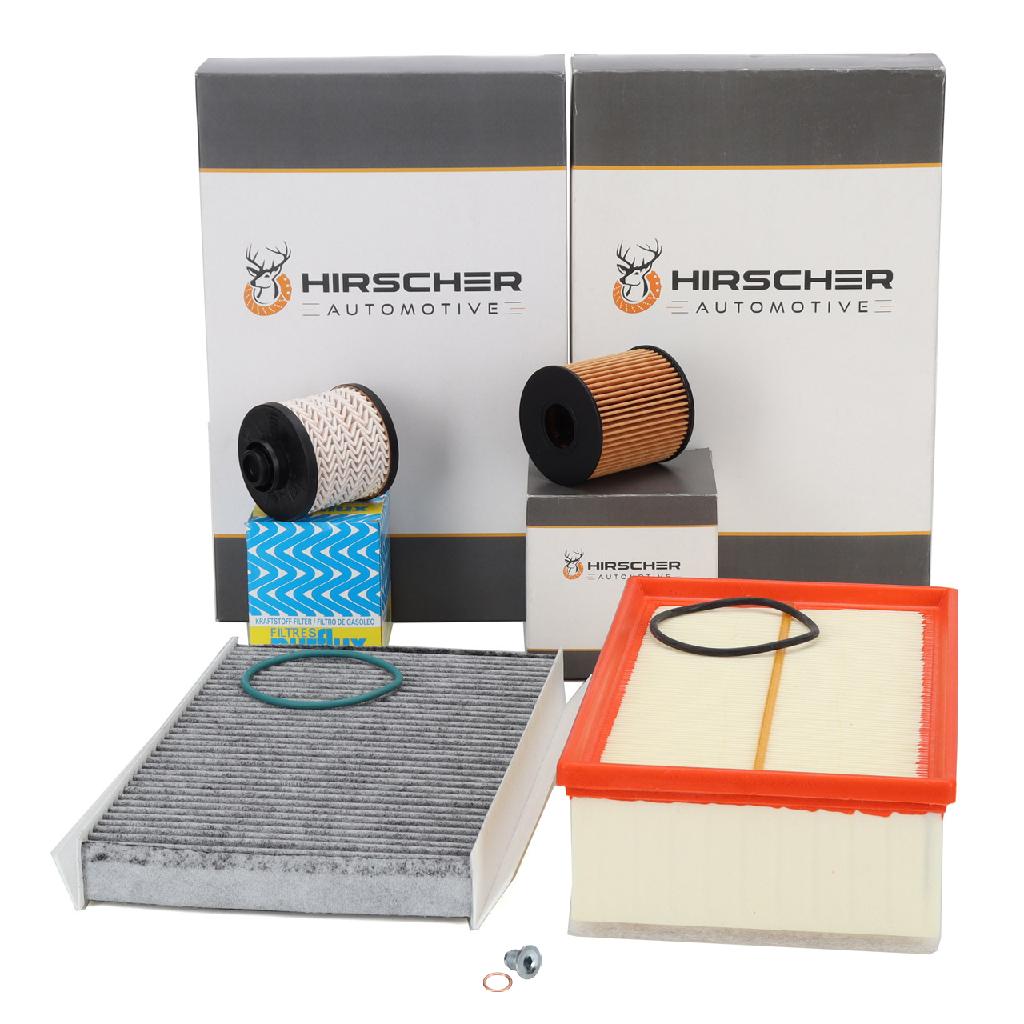 HIRSCHER Filterset Filterpaket 4-tlg CITROEN C4 II (NC_) 2.0 HDi / BlueHDi 150 PS DW10FD