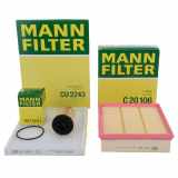 MANN Filterset OPEL Corsa D 1.0 1.2/LPG 1.4/LPG 65-100 PS bis Motor-Nr. 19MA9234