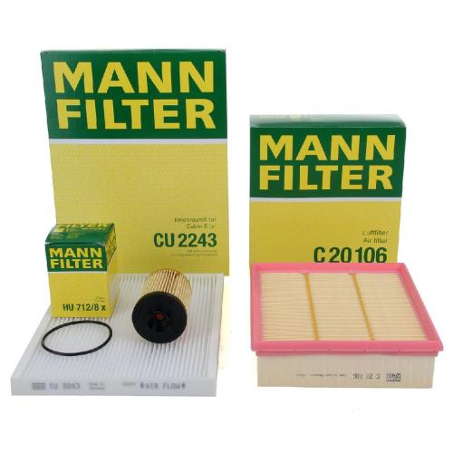 MANN-FILTER Luftfilter C 20 106 + Ölfilter HU 712/8 x + Filter, Innenraumluft CU 2243 Bild MANN-FILTER Luftfilter C 20 106 + Ölfilter HU 712/8 x + Filter, Innenraumluft CU 2243