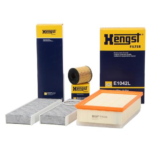 HENGST FILTER Luftfilter E1042L + Ölfilter E44H D110 + Filter, Innenraumluft E2977LC-2 Bild HENGST FILTER Luftfilter E1042L + Ölfilter E44H D110 + Filter, Innenraumluft E2977LC-2