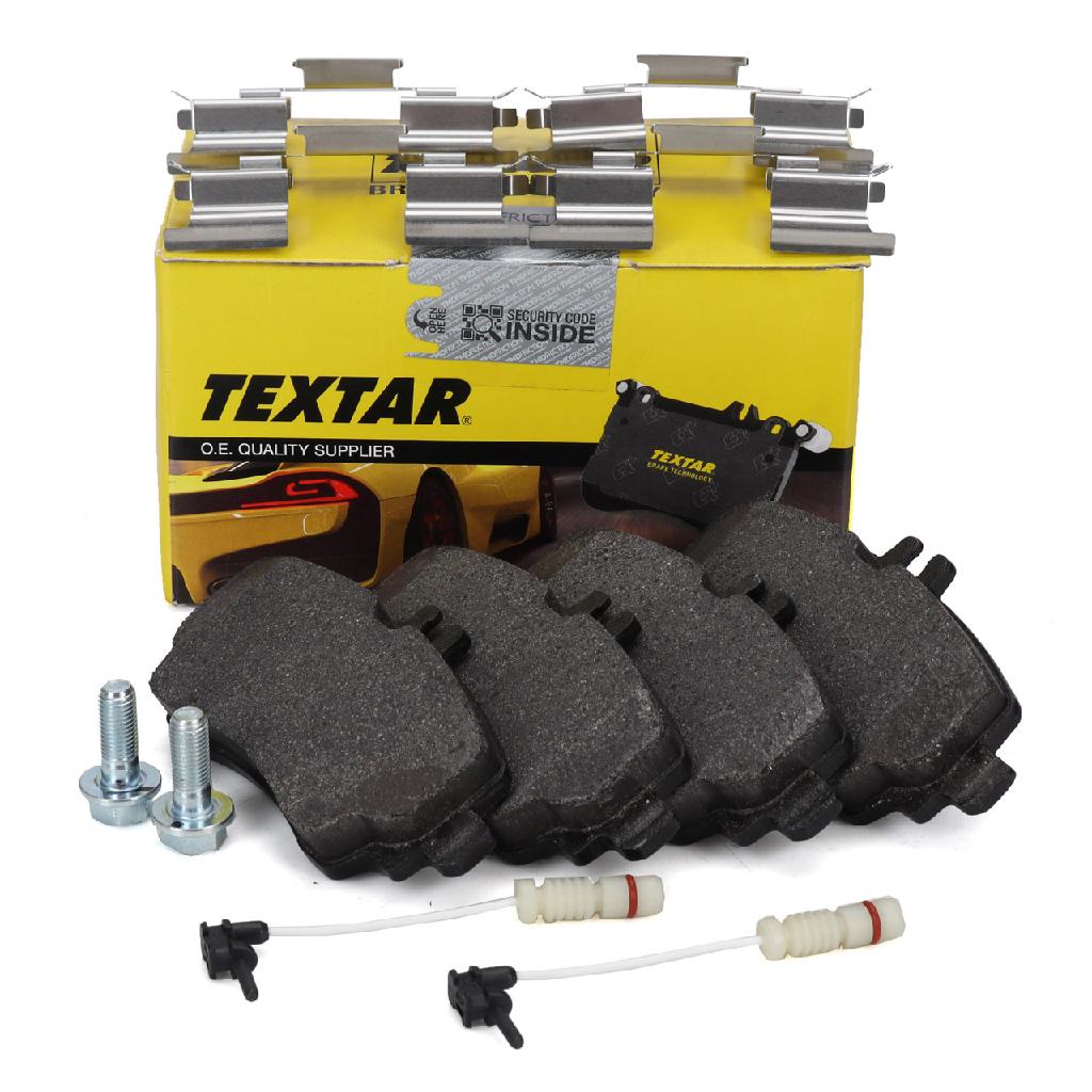 TEXTAR Bremsbelagsatz, Scheibenbremse 2307004 FEBI BILSTEIN Warnkontakt, Bremsbelagverschleiß 01498 Bild TEXTAR Bremsbelagsatz, Scheibenbremse 2307004 FEBI BILSTEIN Warnkontakt, Bremsbelagverschleiß 01498