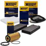HENGST FILTER Luftfilter E1073L + Ölfilter E125H D209 + Filter, Innenraumluft E3951LI + Filter, Innenraumluft E2944LC-2