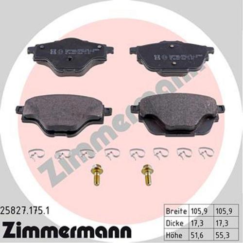 ZIMMERMANN Bremsscheibe 180.3028.20 + Bremsbelagsatz, Scheibenbremse 25827.175.1 Bild ZIMMERMANN Bremsscheibe 180.3028.20 + Bremsbelagsatz, Scheibenbremse 25827.175.1