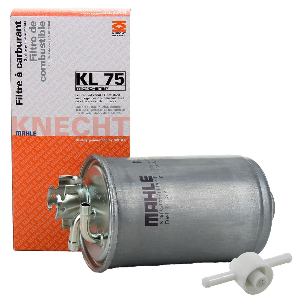 FEBI BILSTEIN Ventil, Kraftstofffilter 02087 MAHLE Kraftstofffilter KL 75