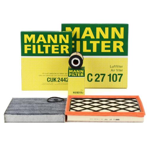 MANN-FILTER Filter, Innenraumluft CUK 2442 + Ölfilter HU 6019 z + Luftfilter C 27 107 Bild MANN-FILTER Filter, Innenraumluft CUK 2442 + Ölfilter HU 6019 z + Luftfilter C 27 107