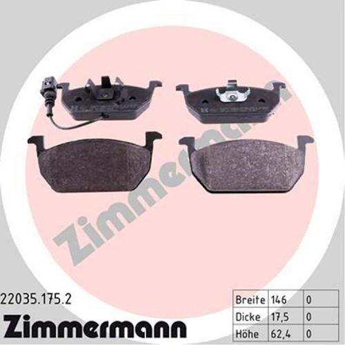 ZIMMERMANN Bremsscheibe 600.3251.20 + Bremsbelagsatz, Scheibenbremse 22035.175.2 Bild ZIMMERMANN Bremsscheibe 600.3251.20 + Bremsbelagsatz, Scheibenbremse 22035.175.2