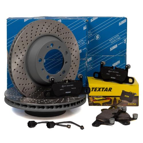SEBRO Bremsscheiben + TEXTAR Beläge + Wako PORSCHE 991 3.0/3.8 Carrera / S / GTS hinten Bild SEBRO Bremsscheiben + TEXTAR Beläge + Wako PORSCHE 991 3.0/3.8 Carrera / S / GTS hinten
