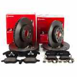 BREMBO Bremsscheibe 09.9145.11 + Bremsbelagsatz, Scheibenbremse P 85 075 + Bremsscheibe 08.9488.11 + Bremsbelagsatz, Scheibenbremse P 85 073