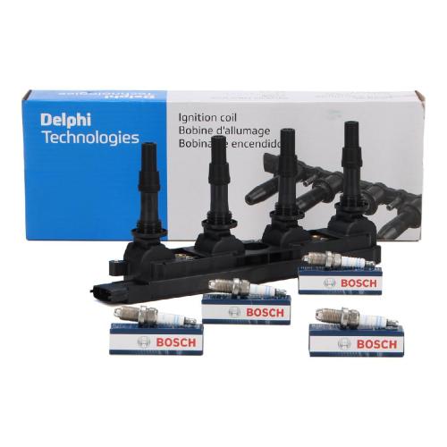 BOSCH Zündkerze 0 242 229 654 DELPHI Zündspule GN10198-12B1 Bild BOSCH Zündkerze 0 242 229 654 DELPHI Zündspule GN10198-12B1