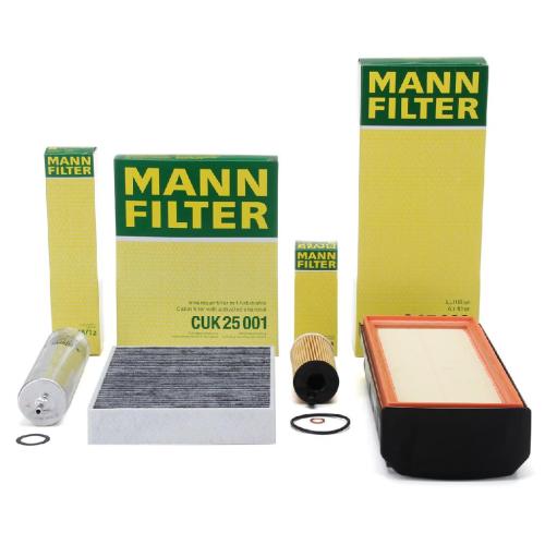 MANN-FILTER Filter, Innenraumluft CUK 25 001 + Luftfilter C 37 009 + Kraftstofffilter WK 5005/1 + Ölfilter HU 6004 x Bild MANN-FILTER Filter, Innenraumluft CUK 25 001 + Luftfilter C 37 009 + Kraftstofffilter WK 5005/1 + Ölfilter HU 6004 x