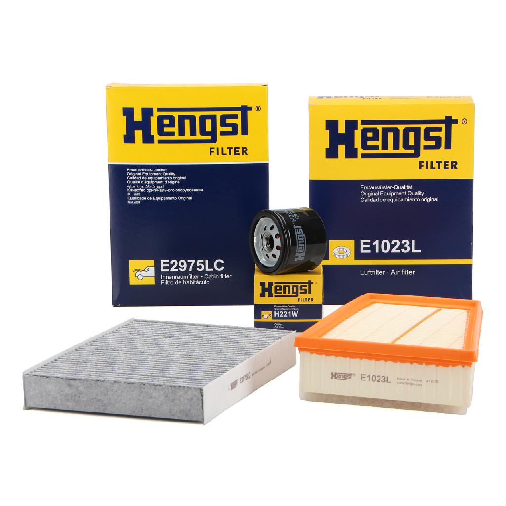 HENGST FILTER Filter, Innenraumluft E2975LC + Luftfilter E1023L + Ölfilter H221W