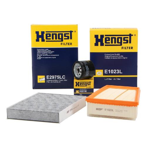 HENGST FILTER Filter, Innenraumluft E2975LC + Luftfilter E1023L + Ölfilter H221W Bild HENGST FILTER Filter, Innenraumluft E2975LC + Luftfilter E1023L + Ölfilter H221W