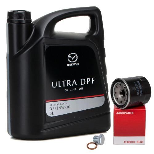 5L 5 Liter ORIGINAL Motoröl ÖL ULTRA DPF 5W30 + H+B Ölfilter MAZDA 3 (BL) 1.6 MZR-CD Bild 5L 5 Liter ORIGINAL Motoröl ÖL ULTRA DPF 5W30 + H+B Ölfilter MAZDA 3 (BL) 1.6 MZR-CD