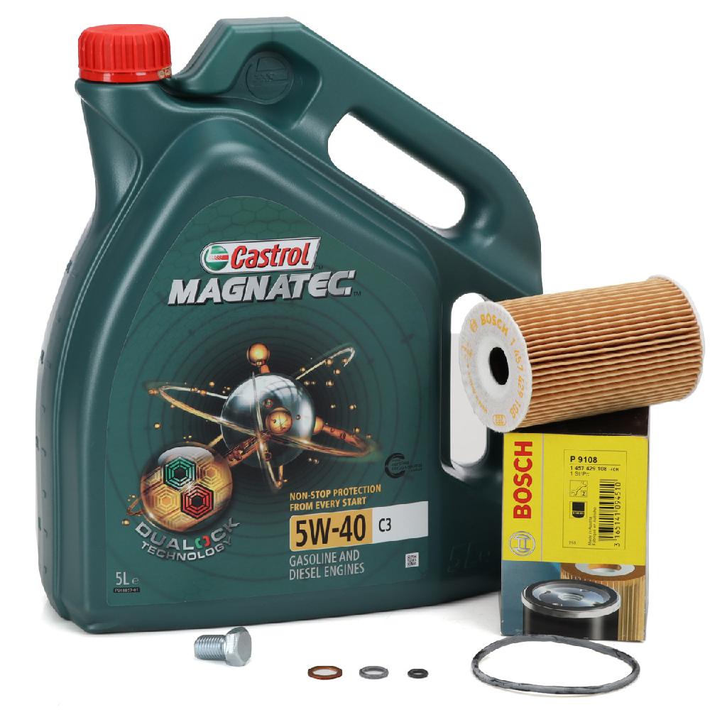 5L CASTROL MAGNATEC 5W40 C3 Motoröl + BOSCH Ölfilter BMW 3er E36 E46 5er E34 Z3 M40-44 Bild 5L CASTROL MAGNATEC 5W40 C3 Motoröl + BOSCH Ölfilter BMW 3er E36 E46 5er E34 Z3 M40-44