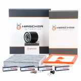 HIRSCHER Filterset + 4x BOSCH Zündkerze VW Polo AUDI A1 SEAT Ibiza SKODA Fabia 1.2/1.4 TSI
