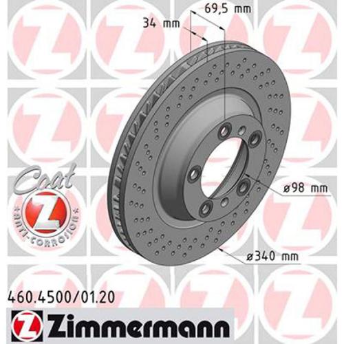 ZIMMERMANN Bremsscheiben + Beläge + Wako PORSCHE 991 3.8 Carrera S / GTS ab 2016 vorne Bild ZIMMERMANN Bremsscheiben + Beläge + Wako PORSCHE 991 3.8 Carrera S / GTS ab 2016 vorne