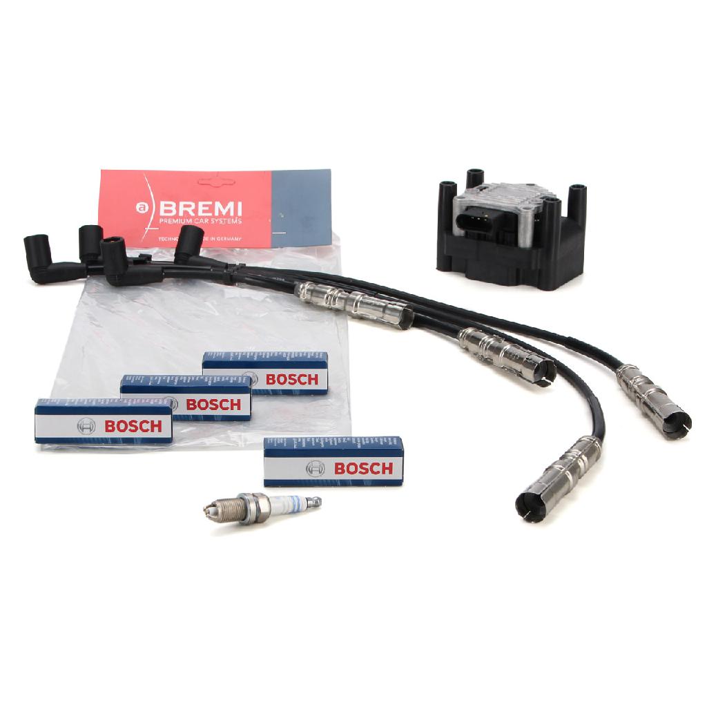BREMI Zündleitungssatz 206M200 BOSCH Zündkerze 0 242 235 668 DELPHI Zündspule GN10018-12B1