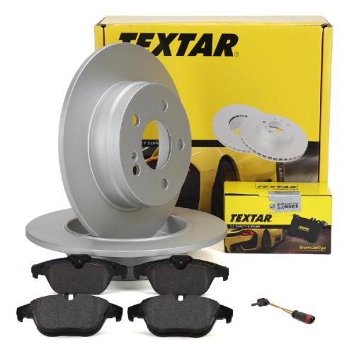 TEXTAR Bremsscheiben + Bremsbeläge + Warnkontaktsensor MERCEDES W204 S204 C204 hinten Bild TEXTAR Bremsscheiben + Bremsbeläge + Warnkontaktsensor MERCEDES W204 S204 C204 hinten