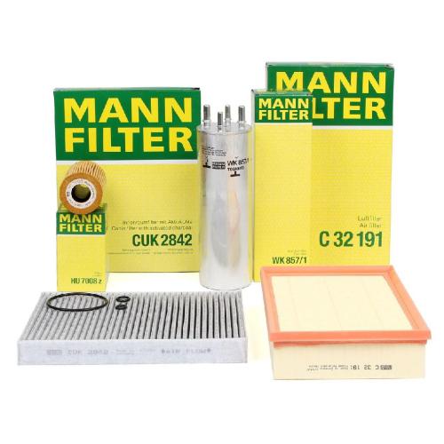 MANN-FILTER Filter, Innenraumluft CUK 2842 + Ölfilter HU 7008 z + Kraftstofffilter WK 857/1 + Luftfilter C 32 191 Bild MANN-FILTER Filter, Innenraumluft CUK 2842 + Ölfilter HU 7008 z + Kraftstofffilter WK 857/1 + Luftfilter C 32 191
