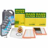 MANN Filterset 3-tlg + 9L ORIGINAL 5W30 MB 229.51 Motoröl MERCEDES W203 S203 C/A209 OM642
