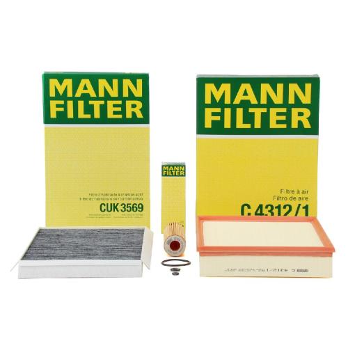 MANN-FILTER Luftfilter C 4312/1 + Ölfilter HU 514 x + Filter, Innenraumluft CUK 3569 Bild MANN-FILTER Luftfilter C 4312/1 + Ölfilter HU 514 x + Filter, Innenraumluft CUK 3569