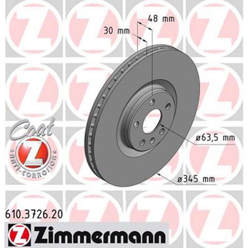 ZIMMERMANN Bremsbelagsatz, Scheibenbremse 22317.185.1 + Bremsscheibe 610.3726.20 Bild ZIMMERMANN Bremsbelagsatz, Scheibenbremse 22317.185.1 + Bremsscheibe 610.3726.20