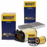 HENGST FILTER Luftfilter E1145L + Filter, Innenraumluft E2904LC + Ölfilter E818H D238