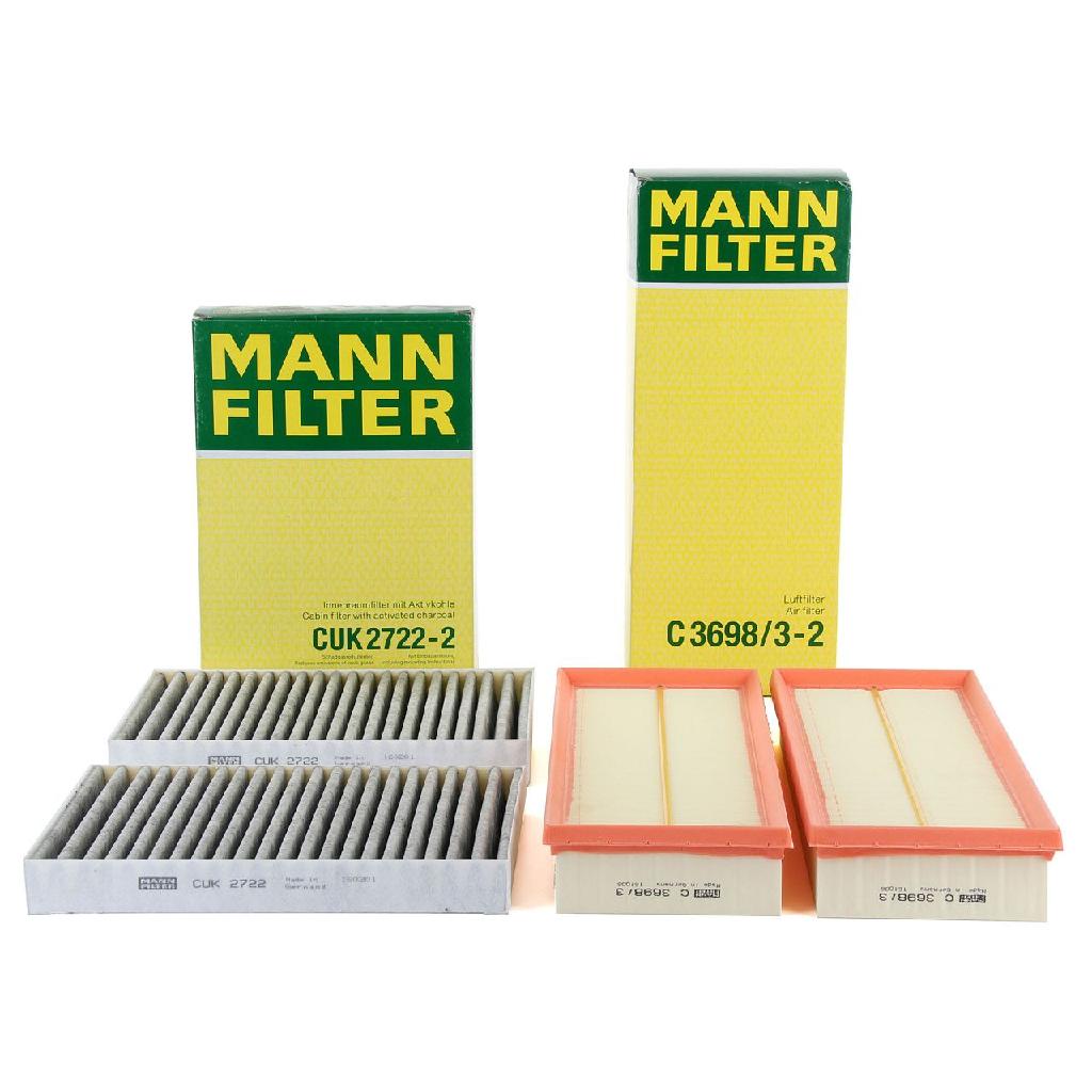 MANN-FILTER Filter, Innenraumluft CUK 2722-2 + Luftfilter C 3698/3-2