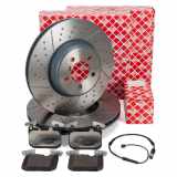 FEBI Bremsscheiben + Bremsbeläge + Sensor BMW 3er F30-34 4er F32-36 mit M-Technik vorne