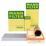 MANN-FILTER Filter, Innenraumluft CUK 2842 + Luftfilter C 39 219 + Ölfilter HU 8001 x