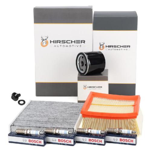 HIRSCHER Filterset + 4x BOSCH Zündkerze FORD Fiesta 6 Ecosport B-Max Ka+ 1.25-1.6 Bild HIRSCHER Filterset + 4x BOSCH Zündkerze FORD Fiesta 6 Ecosport B-Max Ka+ 1.25-1.6