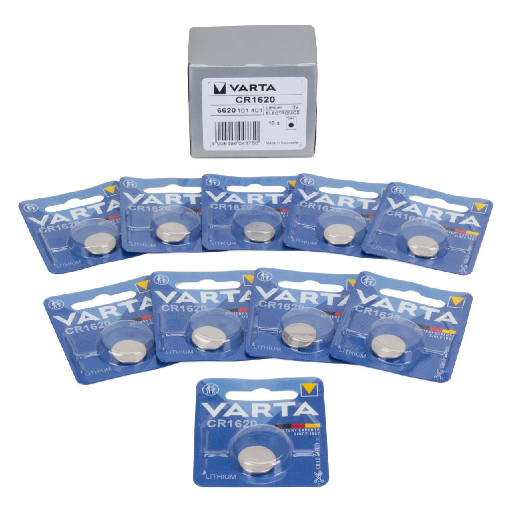 10x VARTA Knopfzelle Knopfbatterie Batterie 3V CR1620