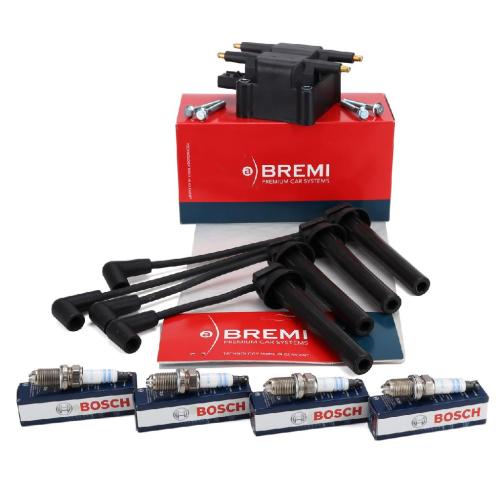 BREMI Zündleitungssatz 600/478 + Zündspule 20372 BOSCH Zündkerze 0 242 232 501 Bild BREMI Zündleitungssatz 600/478 + Zündspule 20372 BOSCH Zündkerze 0 242 232 501
