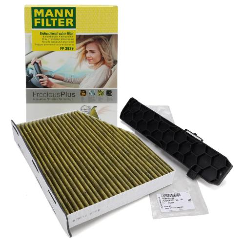 MANN FreciousPlus Innenraumfilter + Abdeckung VW Golf 5 6 Passat B6 B7 Tiguan AUDI A3 8P Bild MANN FreciousPlus Innenraumfilter + Abdeckung VW Golf 5 6 Passat B6 B7 Tiguan AUDI A3 8P