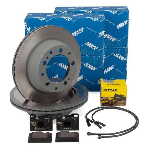 SEBRO Bremsscheiben + TEXTAR Bremsbeläge + Sensor PORSCHE 928 4.5 4.7 S 08.1985 hinten Bild SEBRO Bremsscheiben + TEXTAR Bremsbeläge + Sensor PORSCHE 928 4.5 4.7 S 08.1985 hinten