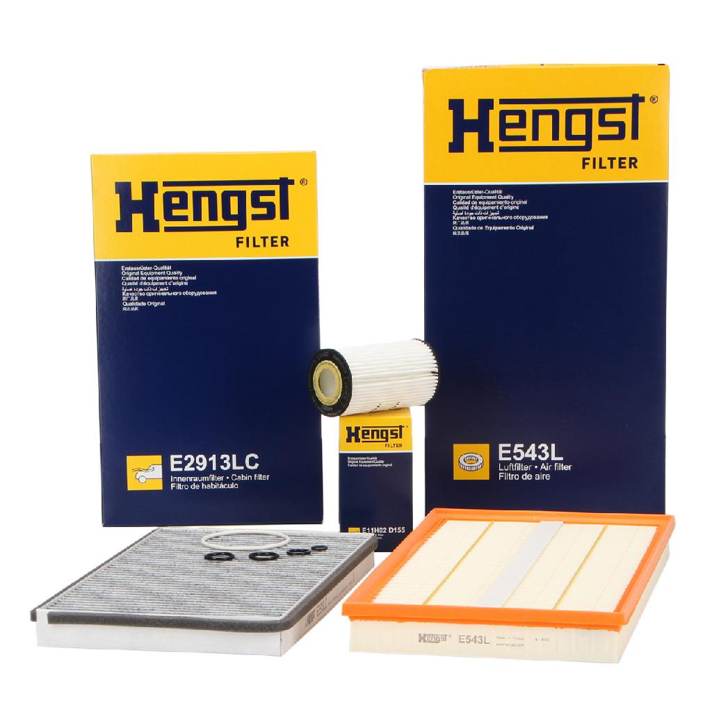 HENGST FILTER Filter, Innenraumluft E2913LC + Ölfilter E11H02 D155 + Luftfilter E543L