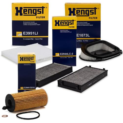 HENGST FILTER Luftfilter E1073L + Ölfilter E204H D218 + Filter, Innenraumluft E3951LI + Filter, Innenraumluft E2944LC-2 Bild HENGST FILTER Luftfilter E1073L + Ölfilter E204H D218 + Filter, Innenraumluft E3951LI + Filter, Innenraumluft E2944LC-2