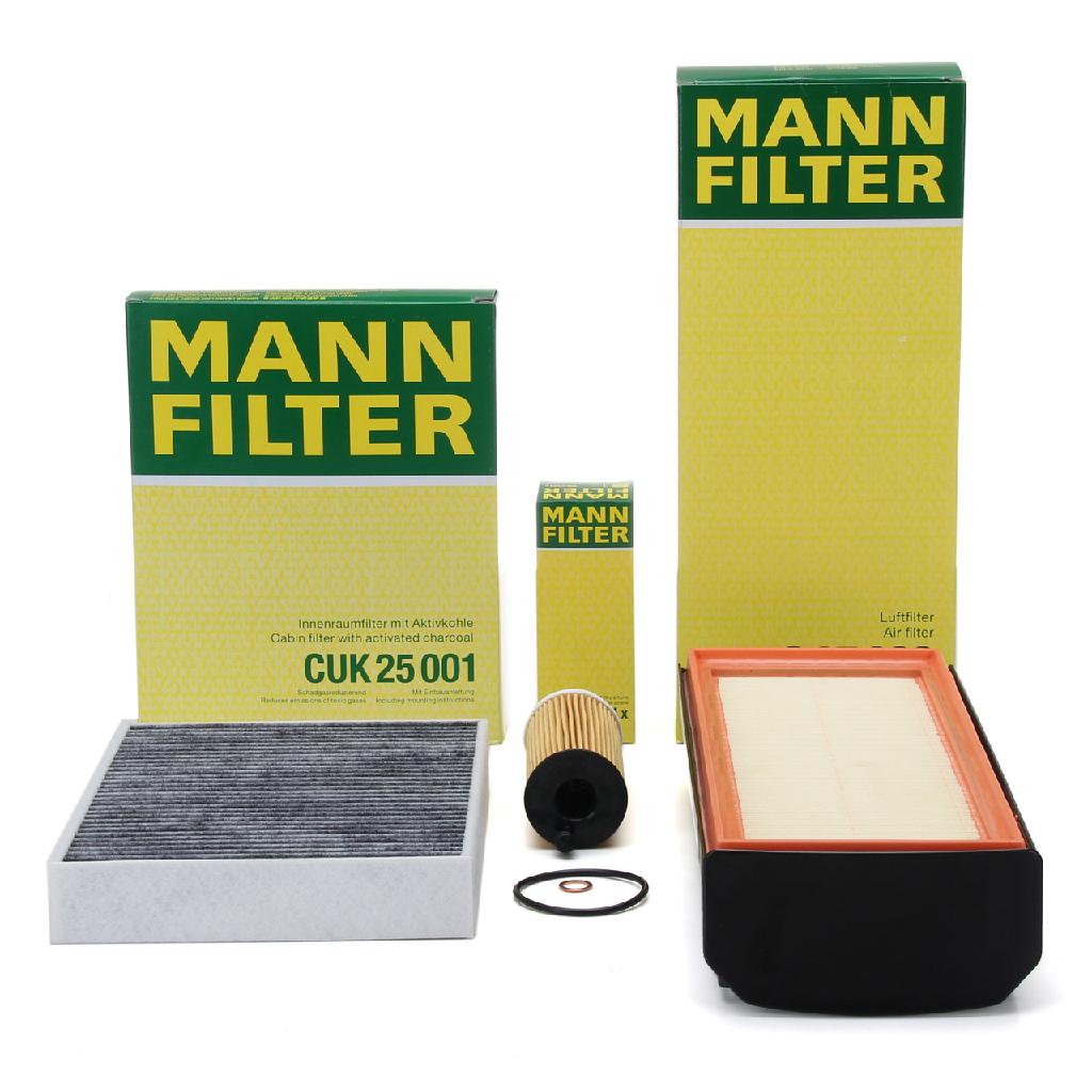 MANN-FILTER Filter, Innenraumluft CUK 25 001 + Luftfilter C 37 009 + Ölfilter HU 6004 x