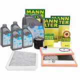MANN Filterset 4-tlg + ORIGINAL 5W30 MB 229.51 Motoröl MERCEDES W203 C320CDI OM642.910