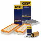 HENGST FILTER Filter, Innenraumluft E2904LC + Luftfilter E455L01-2 + Ölfilter E11H D155