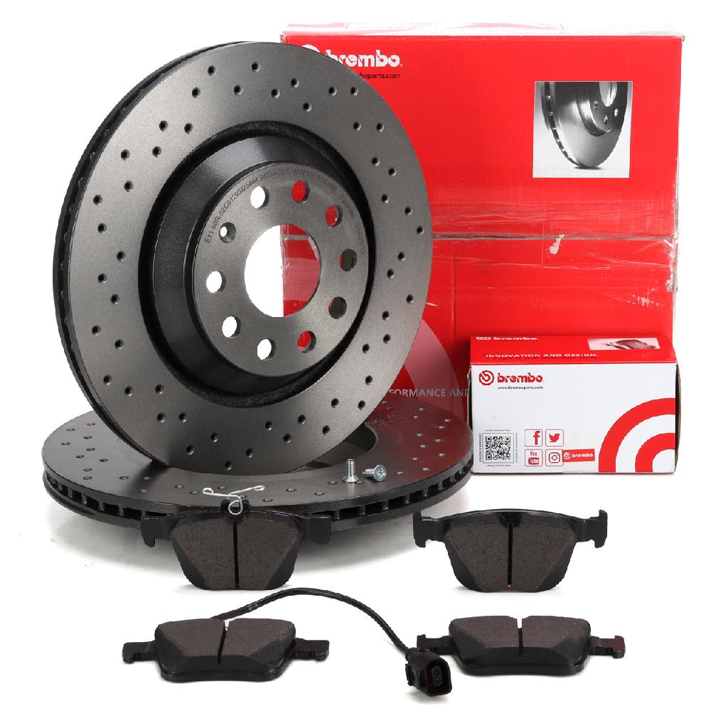 BREMBO Bremsbelagsatz, Scheibenbremse P 85 162 + Bremsscheibe 09.A200.1X